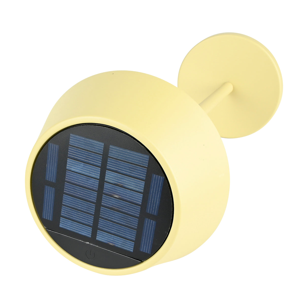 Solar-Tischlampe aus Metall in Beige