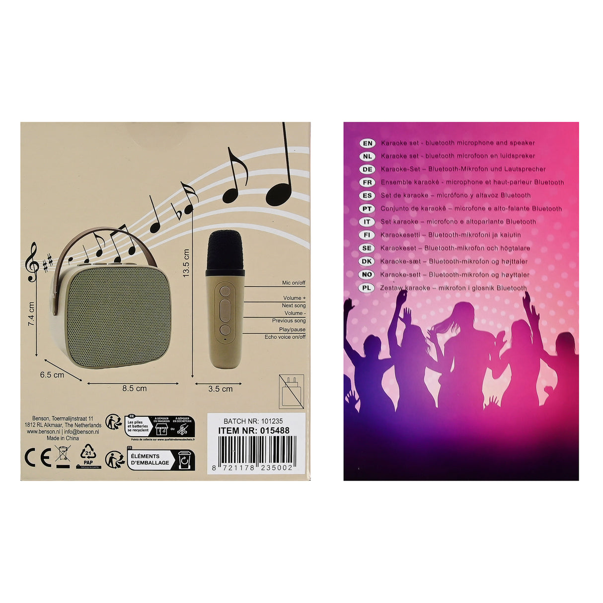 Karaoke set - bluetooth microfoon en luidspreker