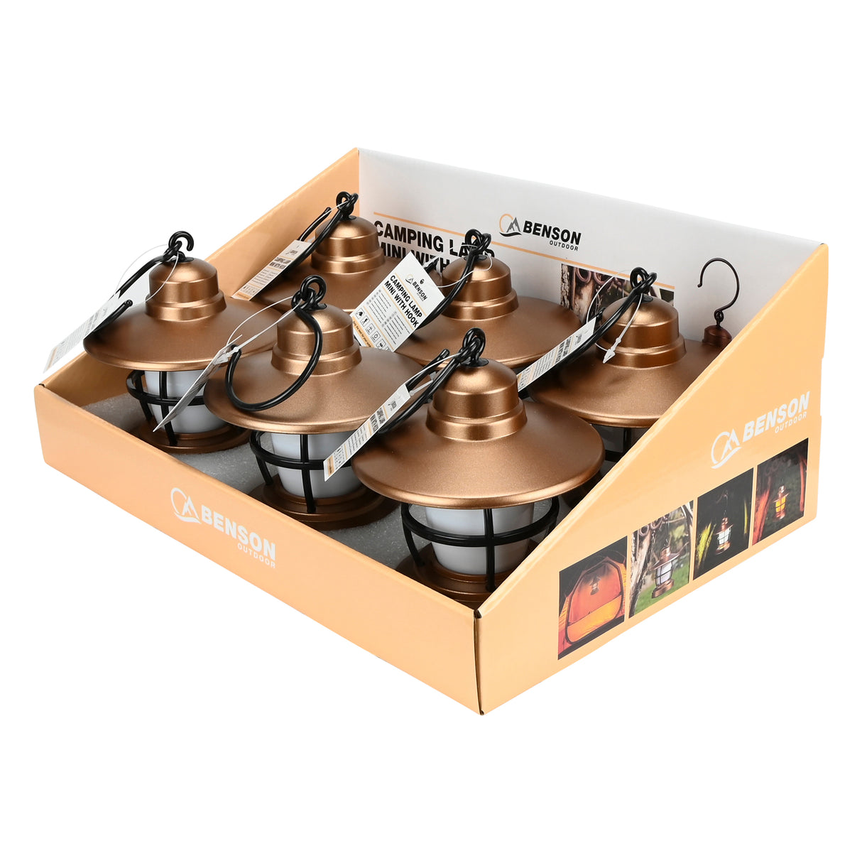 Campinglampe Mini mit Hakenkupferdisplay