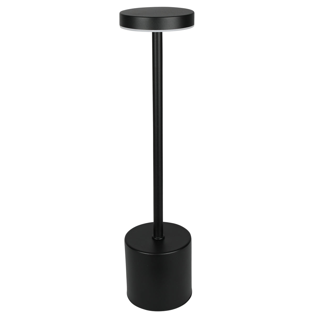 Tischlampe aus Metall, dimmbar, wiederaufladbar, schwarz