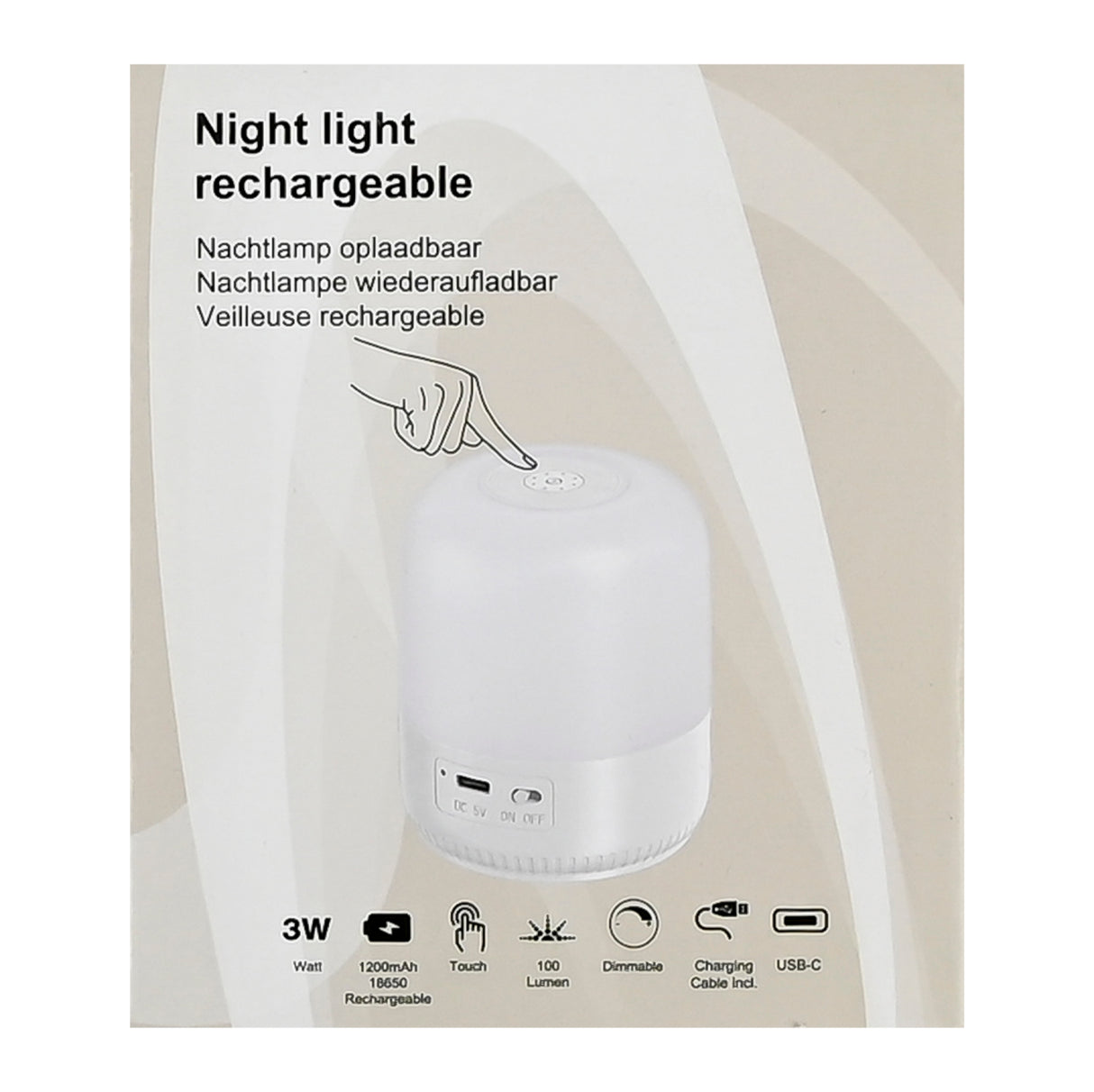 Nachtlampe mini dimmbar wiederaufladbar