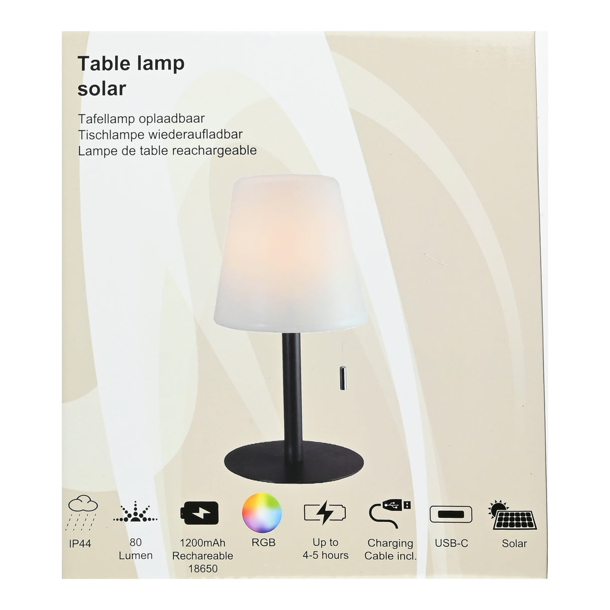 LED solar table lamp rechargeable 30 cm