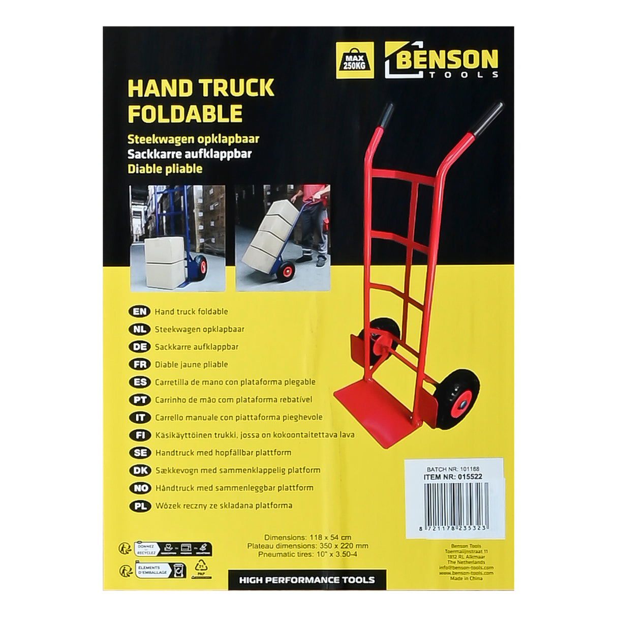 Sackkarre rot max. 250 kg