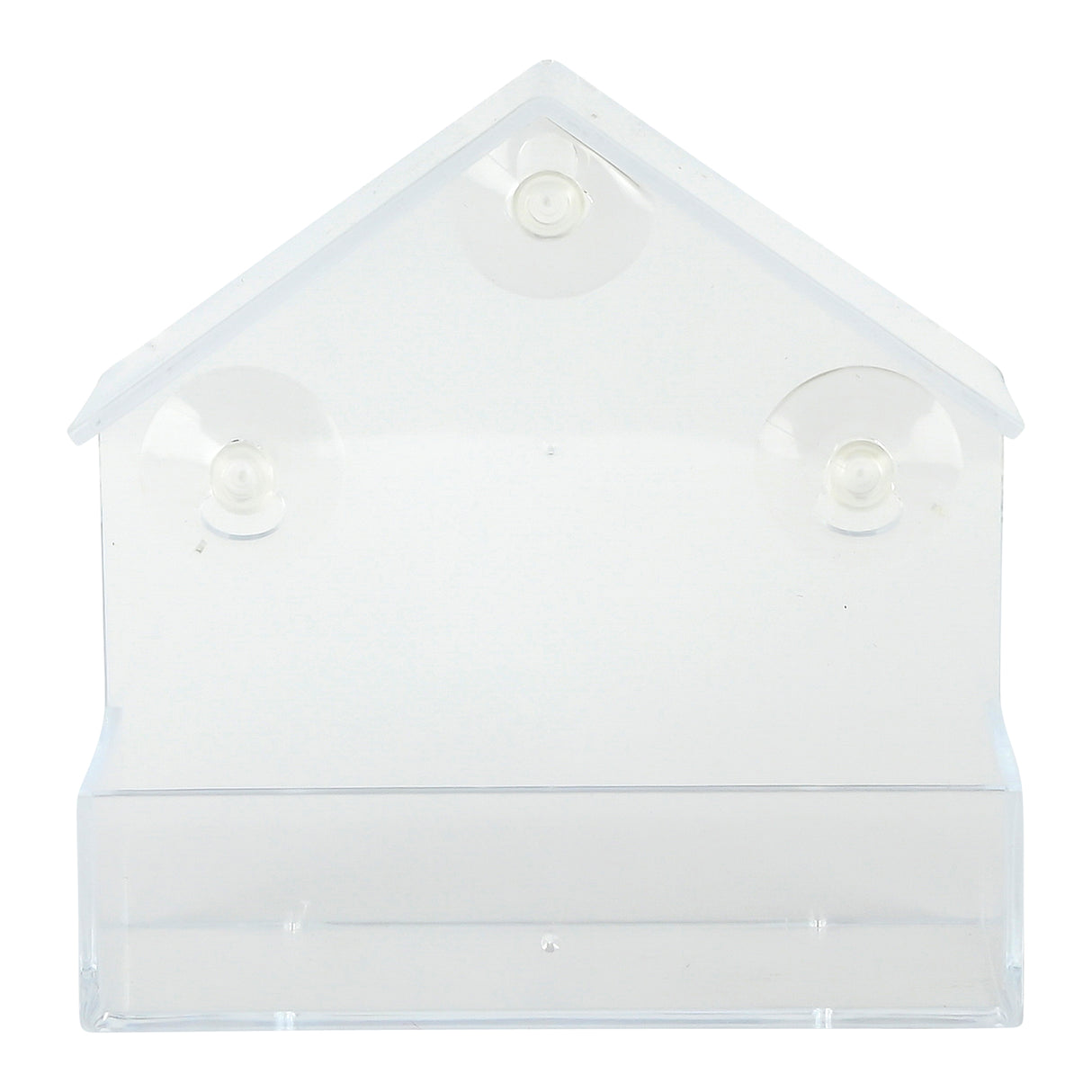 Support à nourriture pour oiseaux avec ventouse transparent 14 x 10,5 x 22,5 cm