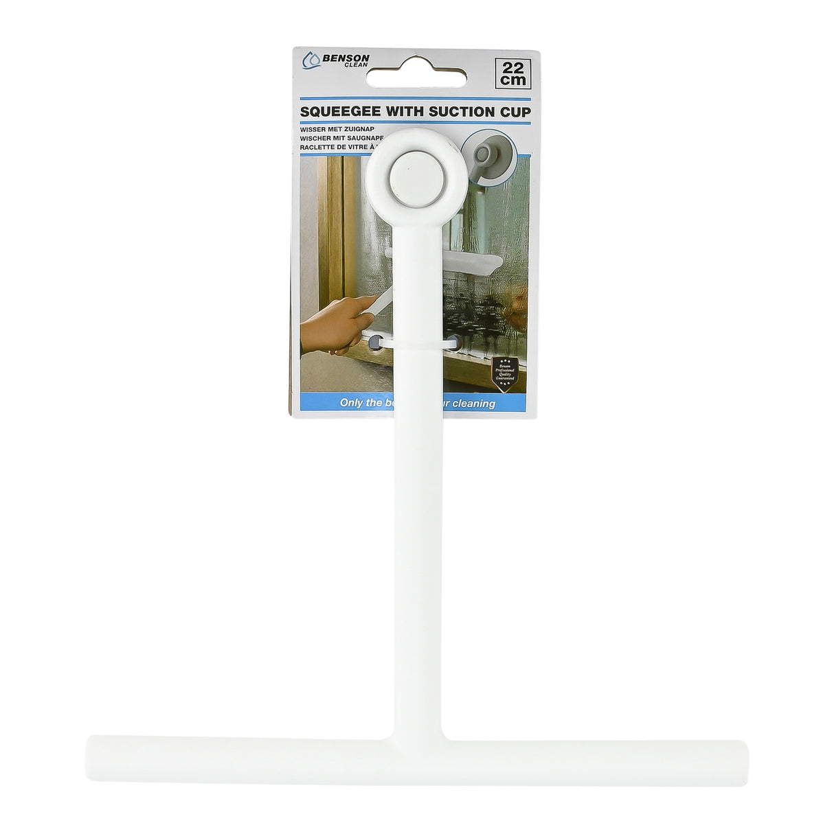 Wischer mit Saugnapf 22 cm weiß