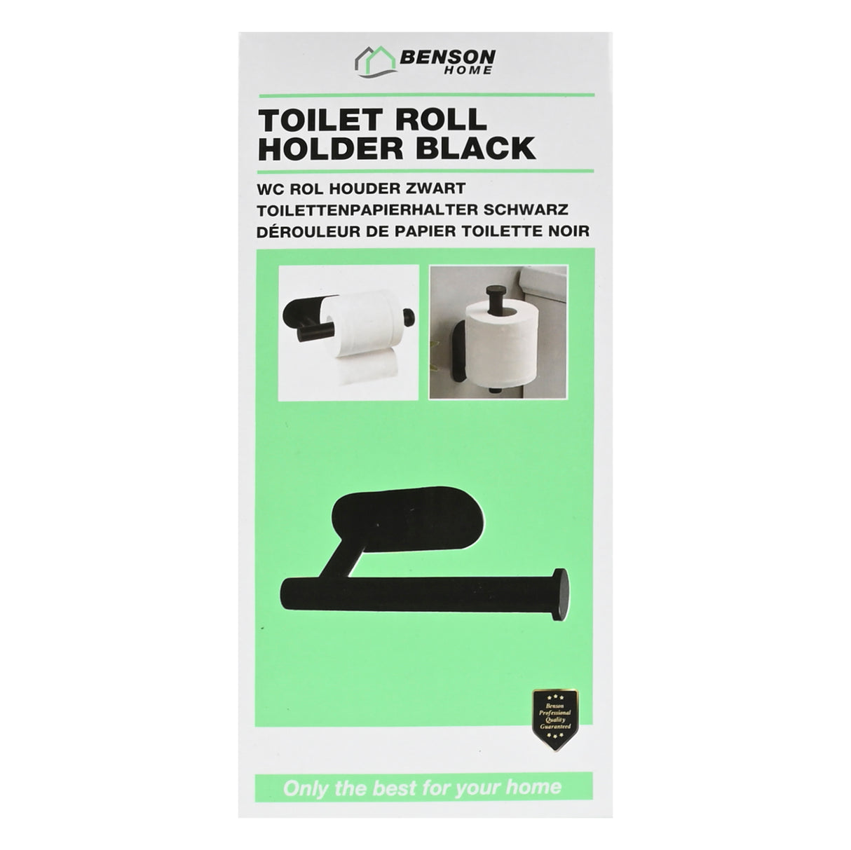 Toilettenpapierhalter schwarz selbstklebend