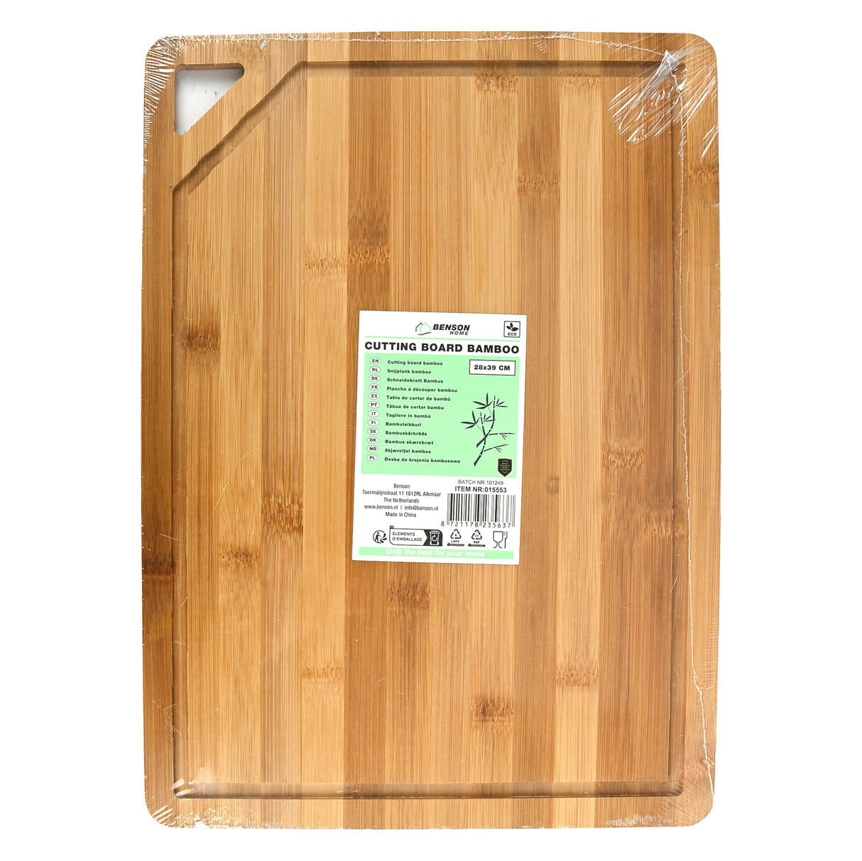 Snijplank bamboe 28 x 39 cm