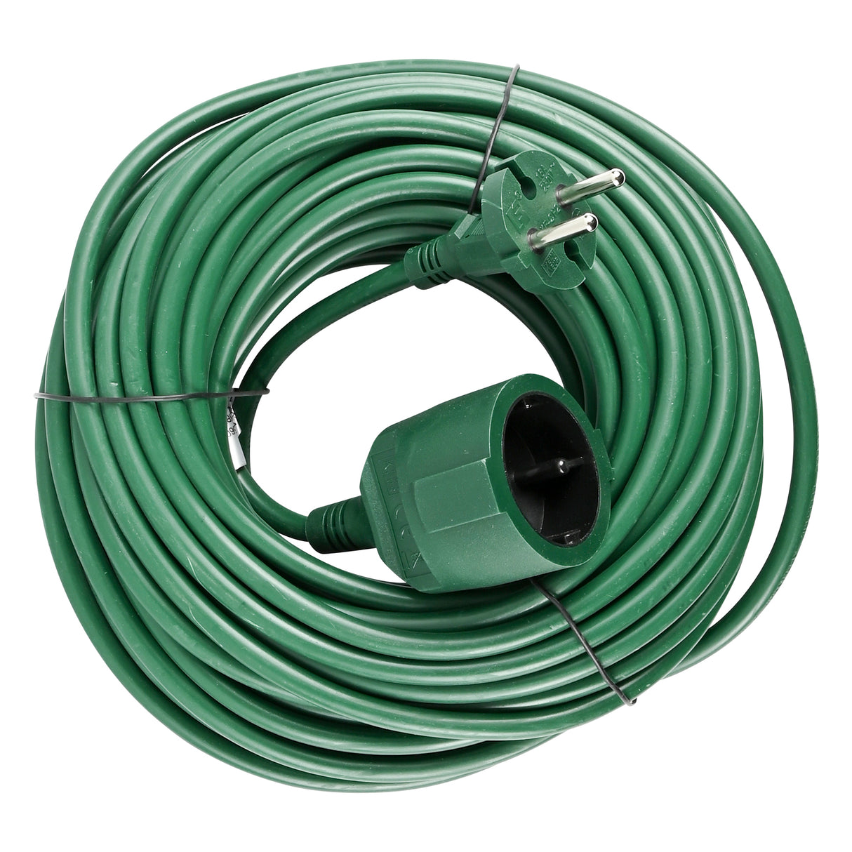Verlengsnoer 2X1.5 niet geaard 20 mtr groen