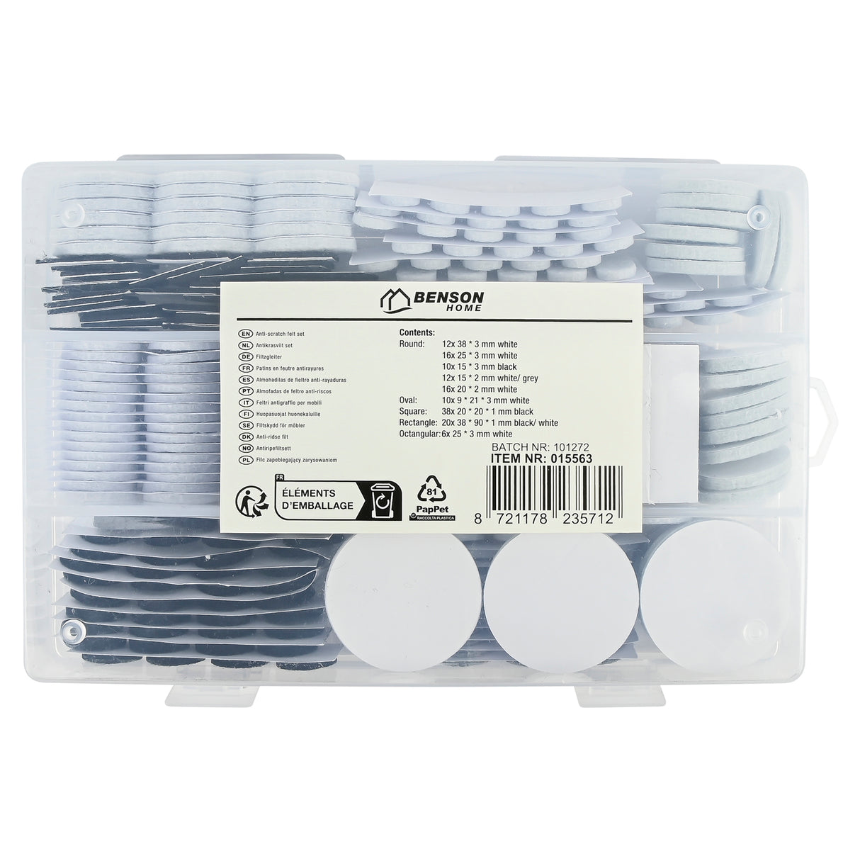 Anti-scratch felt set 140 pcs