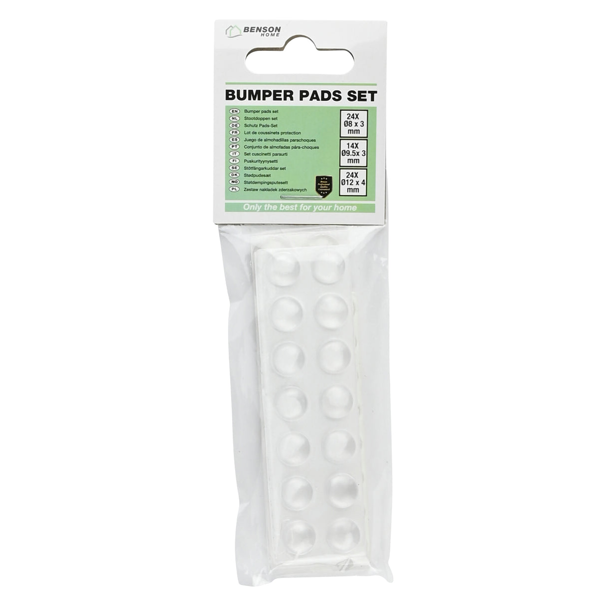 Bump caps set 52 pcs transparent