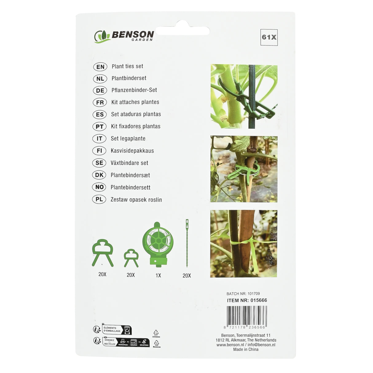 Jeu de connecteurs pour plantes 61 pièces