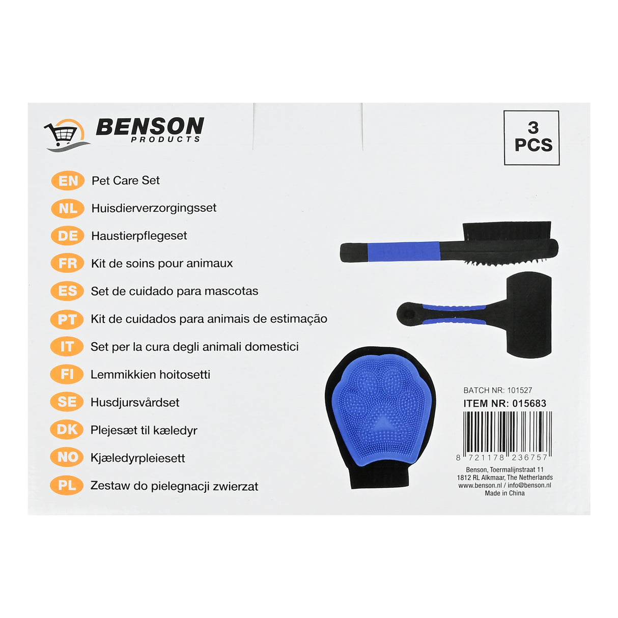 Huisdierverzorgingsset 3 dlg