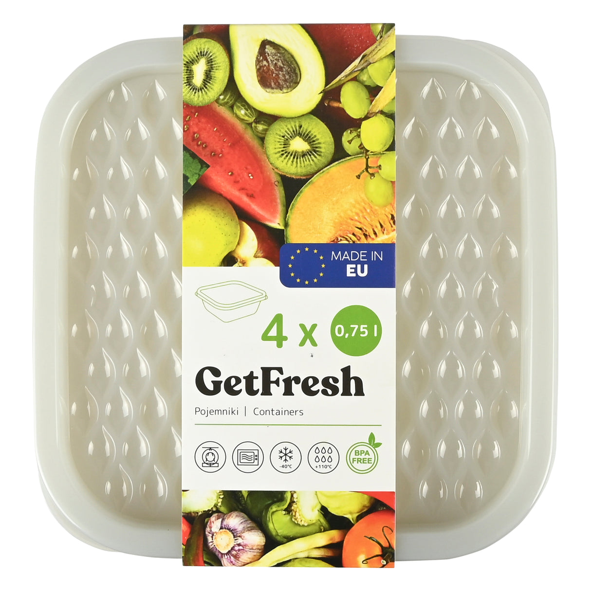 Lebensmittelbehälter 0,75 ltr 4 Stk