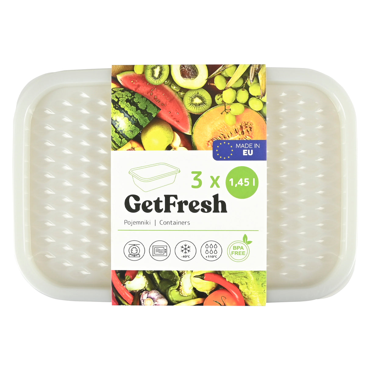 Vershoudbakjes 1,45 ltr 3 dlg