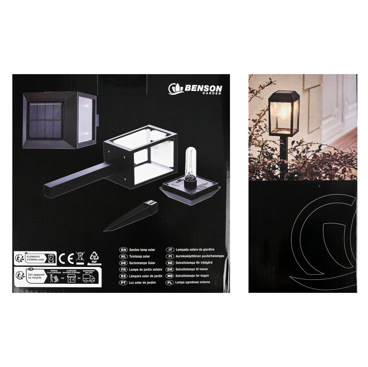 Garden lamp solar filament 39.6 cm 2 pcs