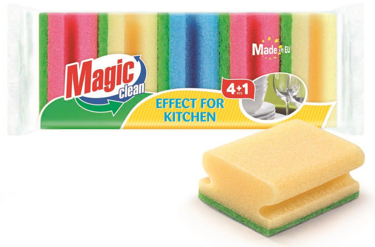 Magic Clean Schuurspons met grip 5 dlg