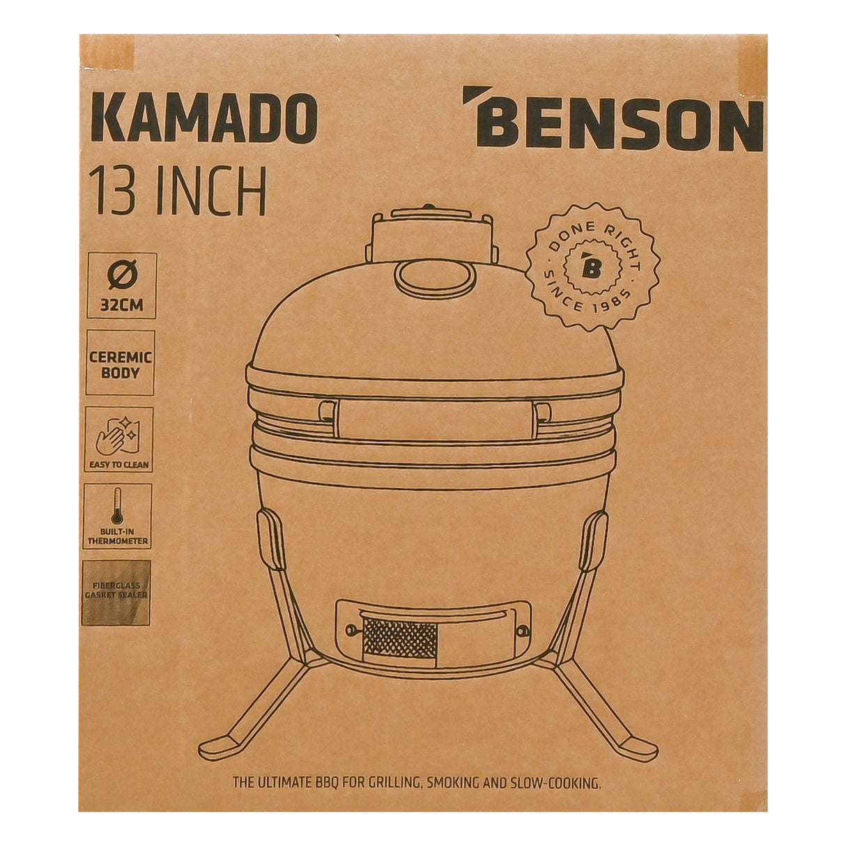 Kamado 13 Zoll mattschwarz