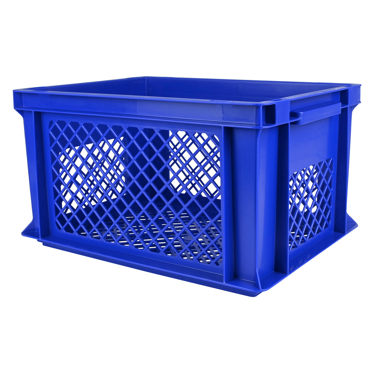 Fietskrat kunststof 40 x 30 x 22 cm steen blauw