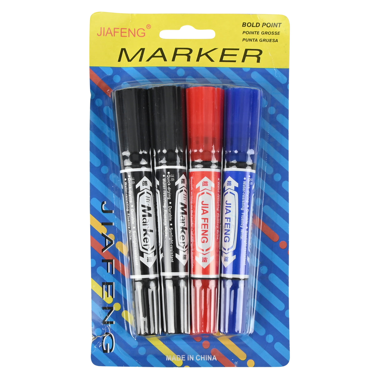 Merkstift permanent 4 dlg kleur