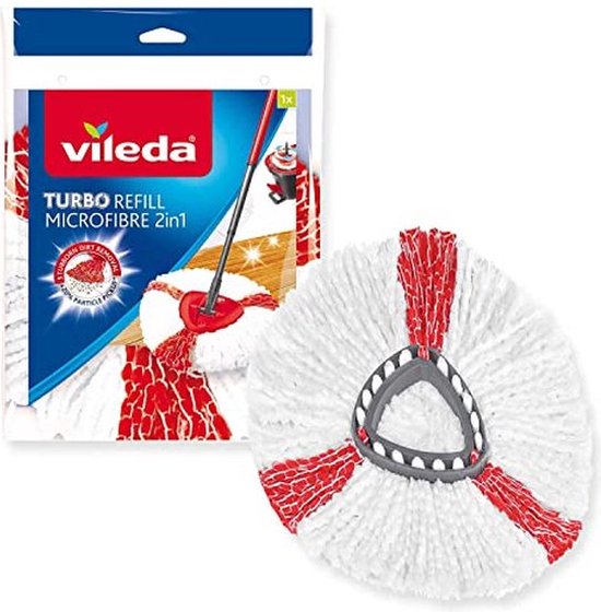 Vileda Turbo 2 in 1 Mop Easywring Ersatzkopf aus Mikrofaser