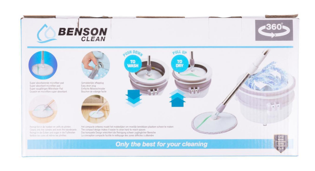 Mop + bucket set 360° spinning compact