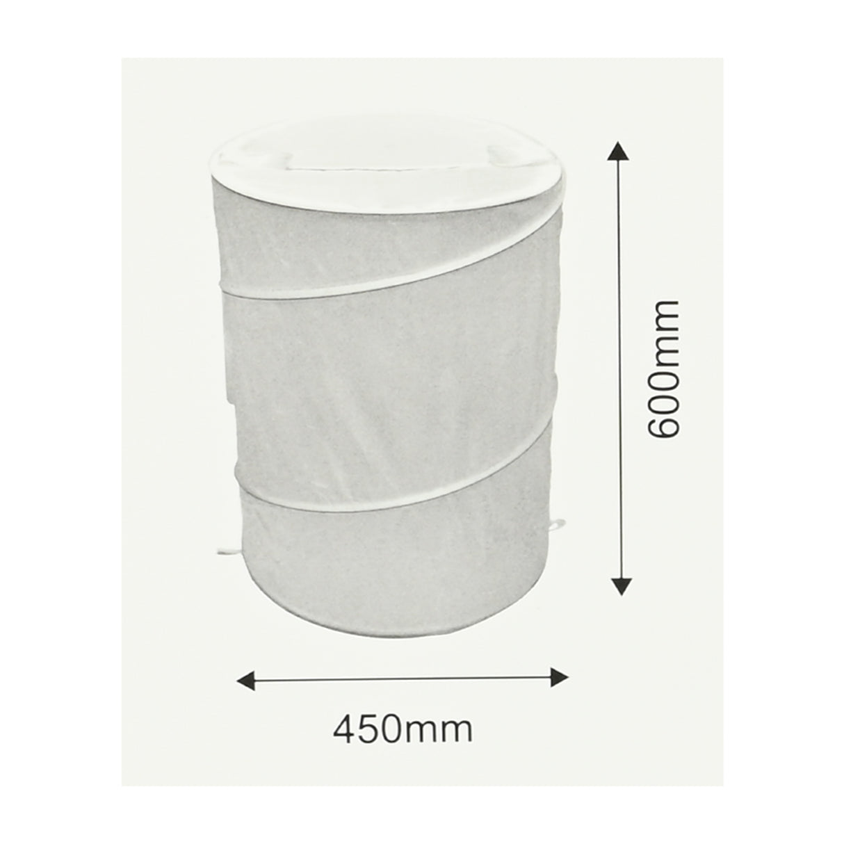 Foldable laundry basket 79 ltr white