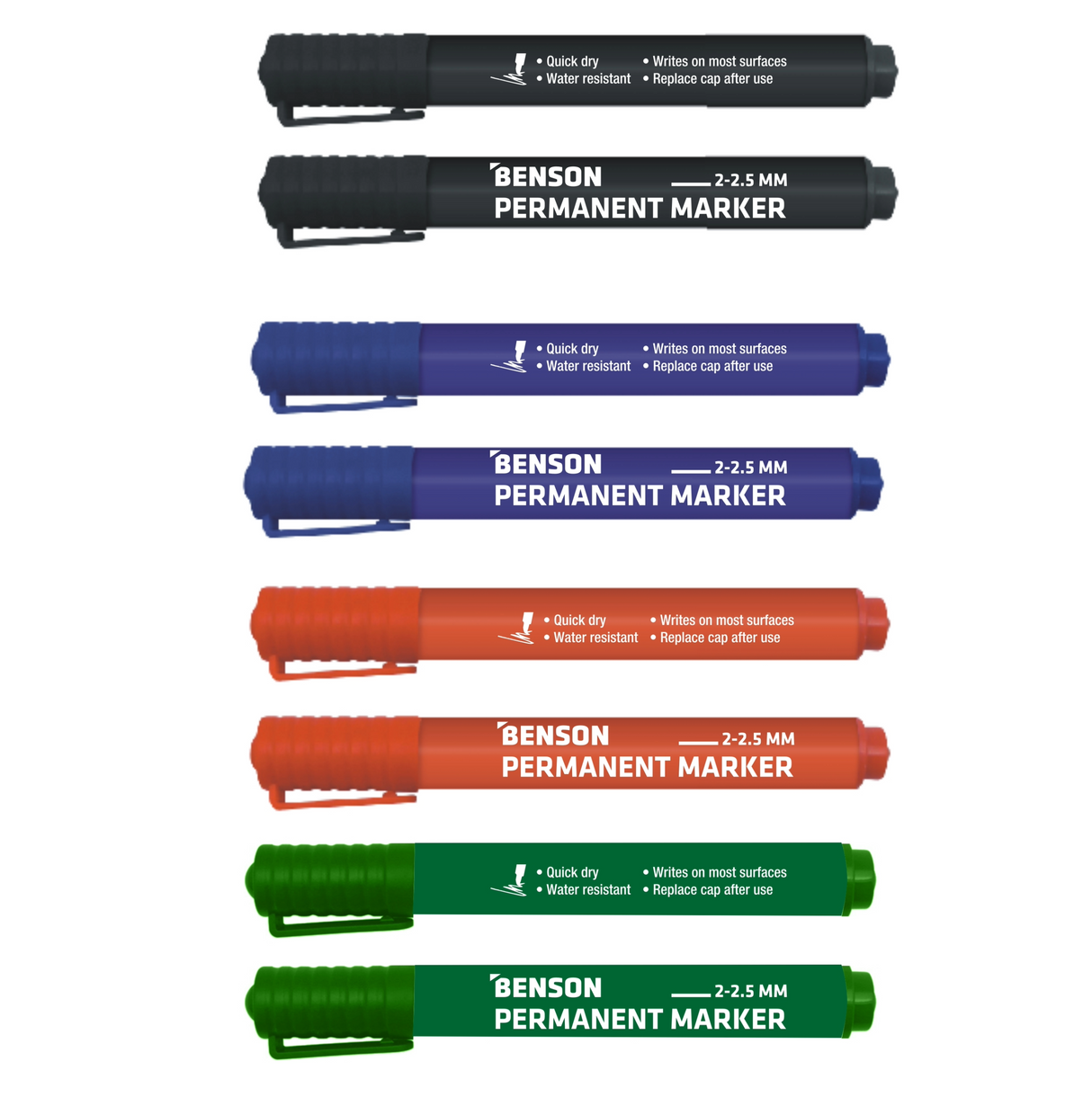 Markenmarker permanent 4 Stück Farbe Profi