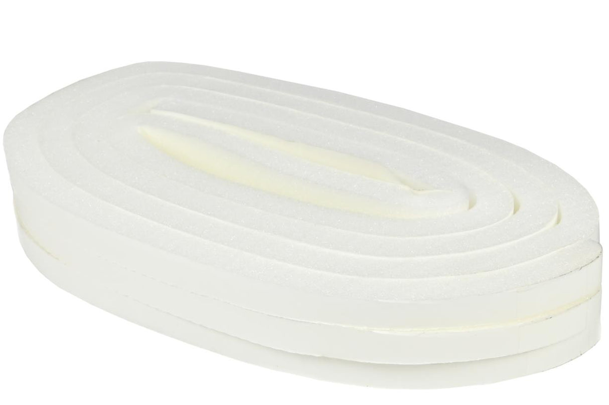 Draught excluder foam 12 x 12 mm 3 x 2 m white