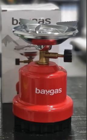 Camping kookstel metaal rood