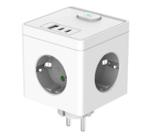 Stopcontact kubus RA 3-V, USB-A, 2 USB-C met schakelaar