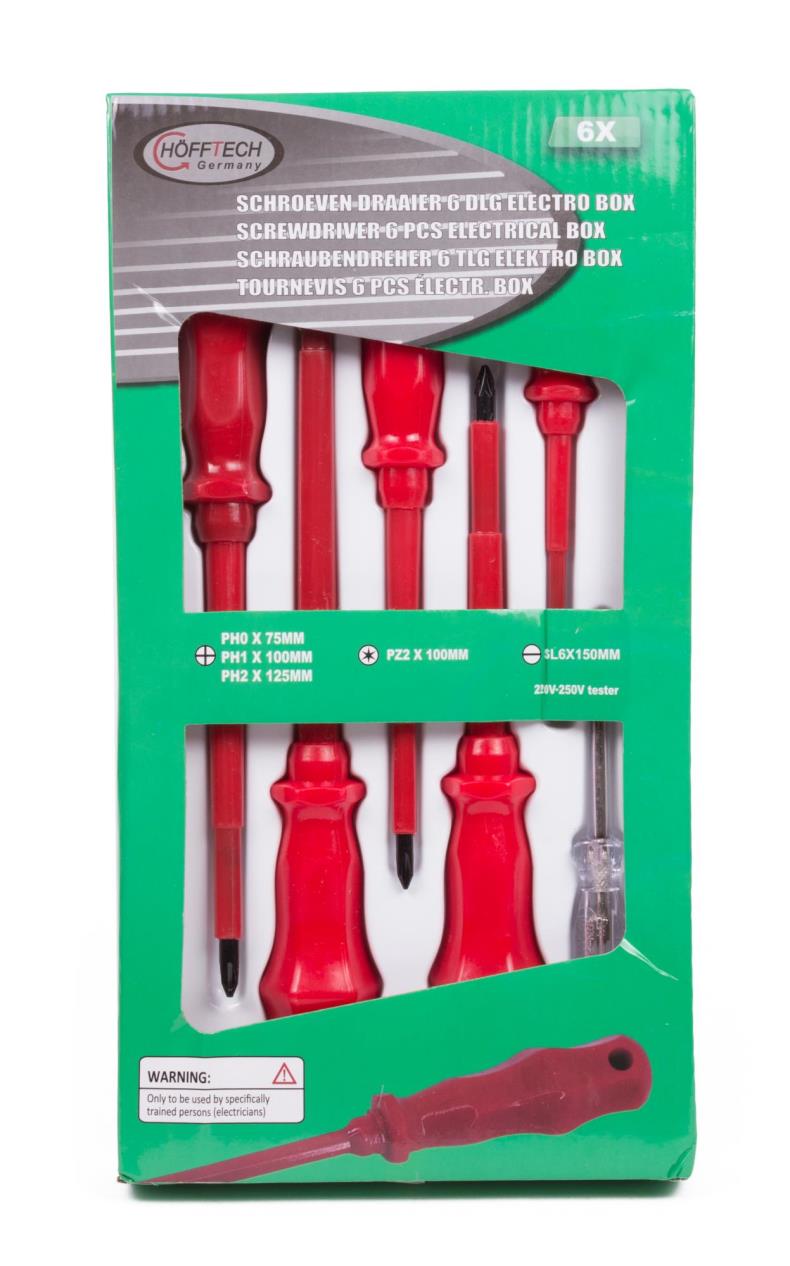 Schroevendraaier set 6 dlg electro box