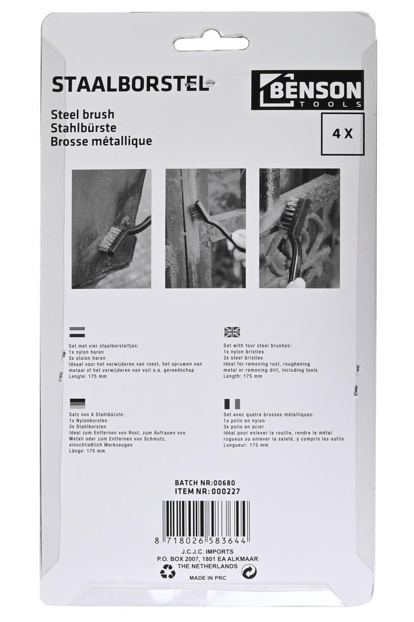 Brosse métallique 4 pcs mini