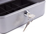 Cash box metal silver 200 x 160 x 90 mm
