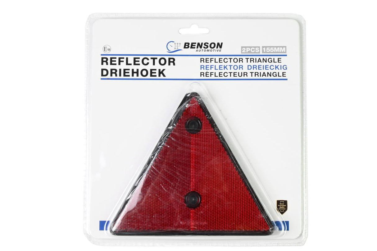 Reflector driehoek rood 155 mm 2 dlg E11