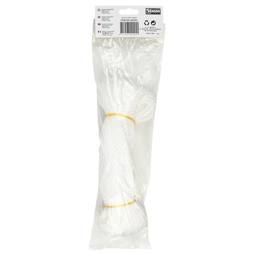 Rope 4 mm x 25 m ply white