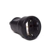 Stekker PVC contra + RA zwart