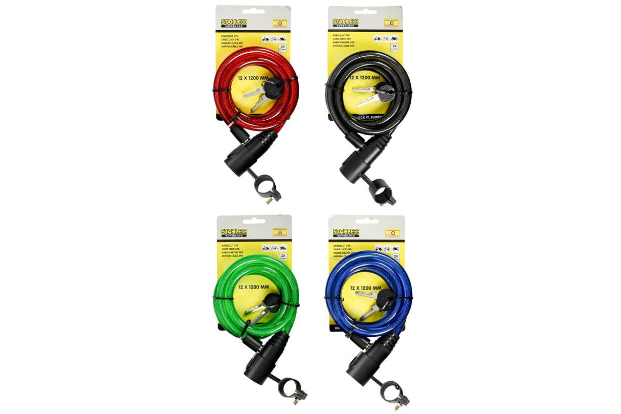Antivol câble Looplock 12 x 1200 cavo + support mix