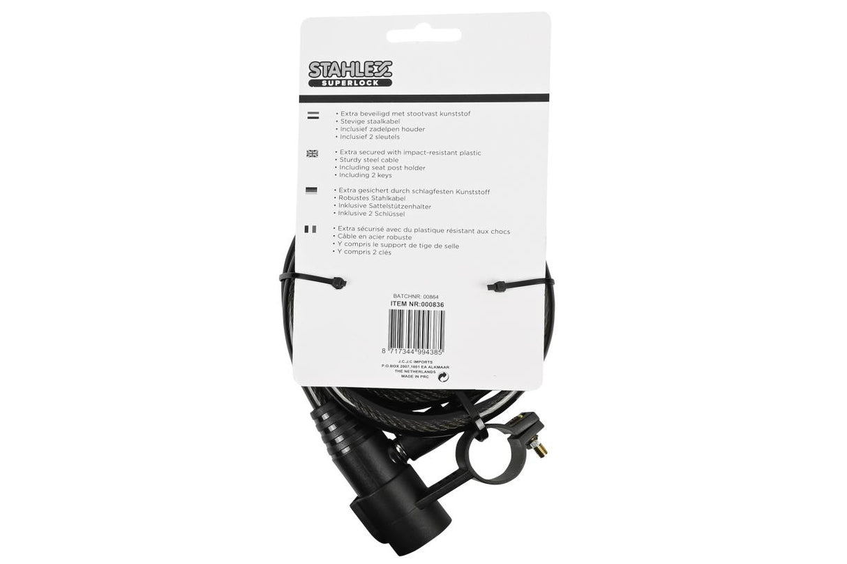 Antivol câble Looplock 12 x 1200 cavo + support mix
