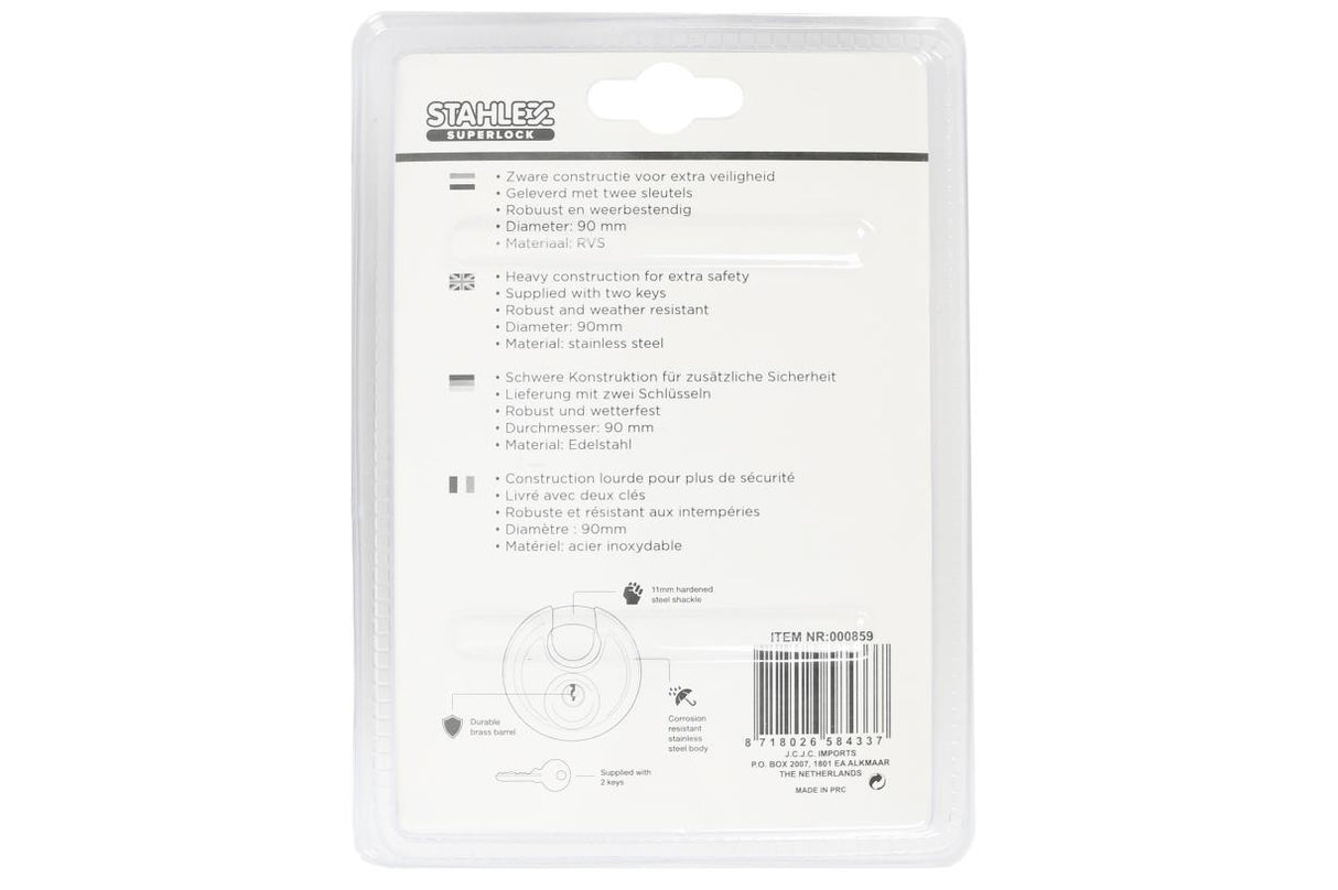 Padlock 90 mm round