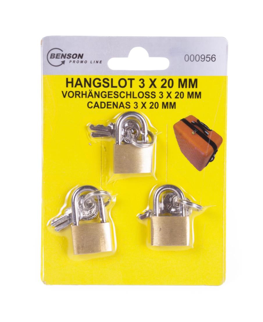 Padlock 20 mm 3 pcs