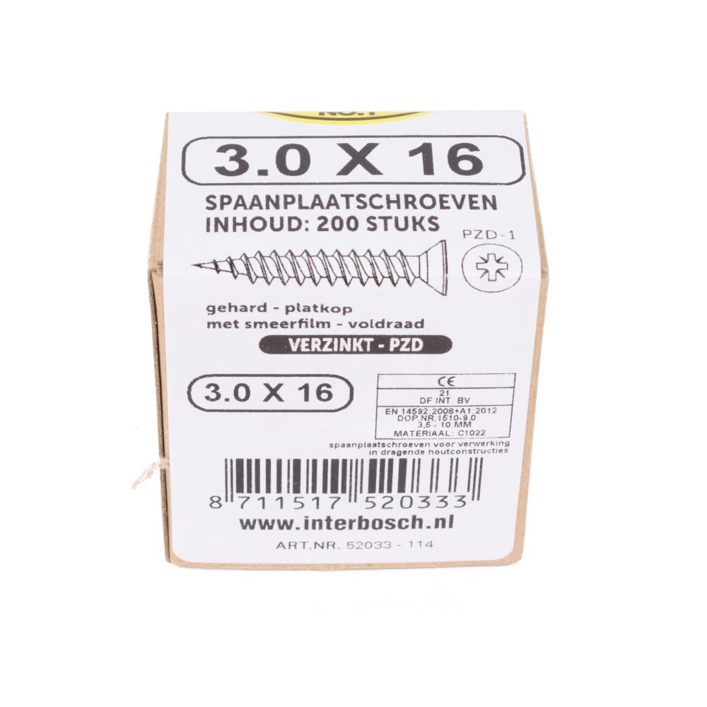 Spanplattenschraube 3,0 x 16 mm