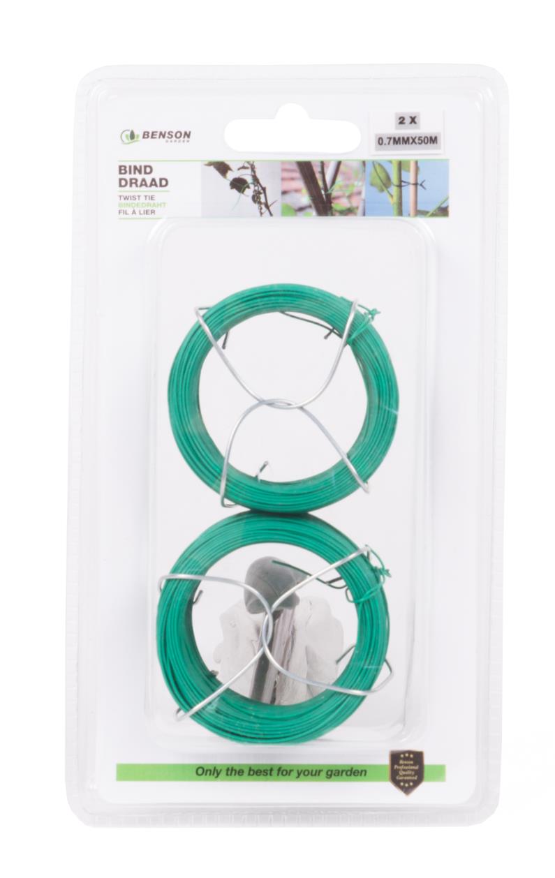 Binddraad 2 dlg groen 0.7 mm x 50 mtr
