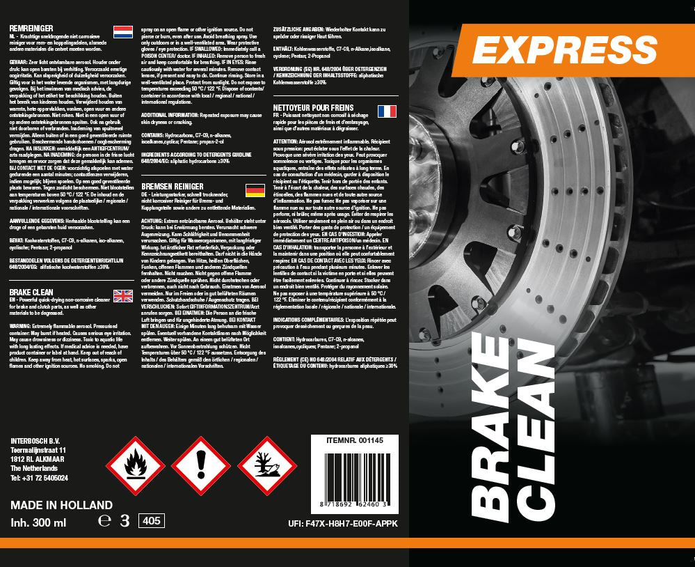 Express brake cleaner 300 ml