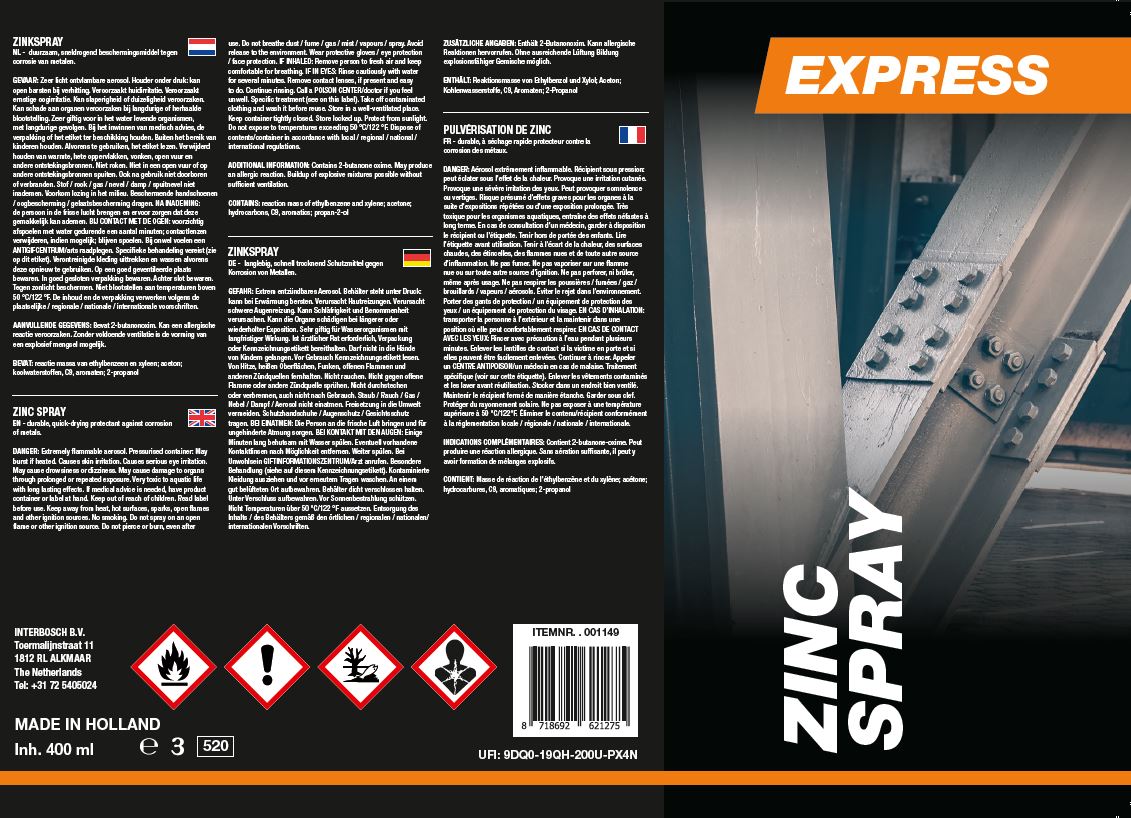 Express zinc spray 400 ml