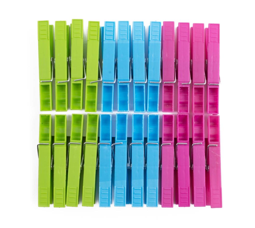 Pinces à linge plastique 24 pcs 