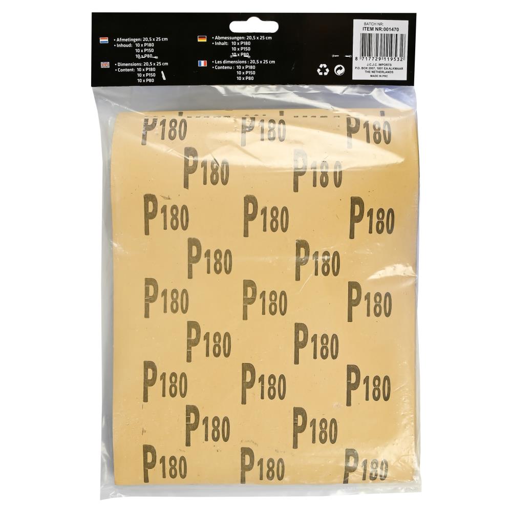 Schleifpapier 30 Bögen