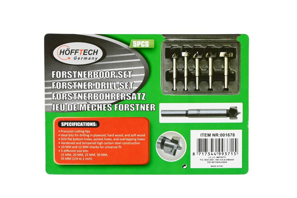 Boorset 5 dlg forstnerboor