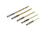 Boorset 5 dlg titan bit 1,5/2,5/3,2/4,0/4,8 mm