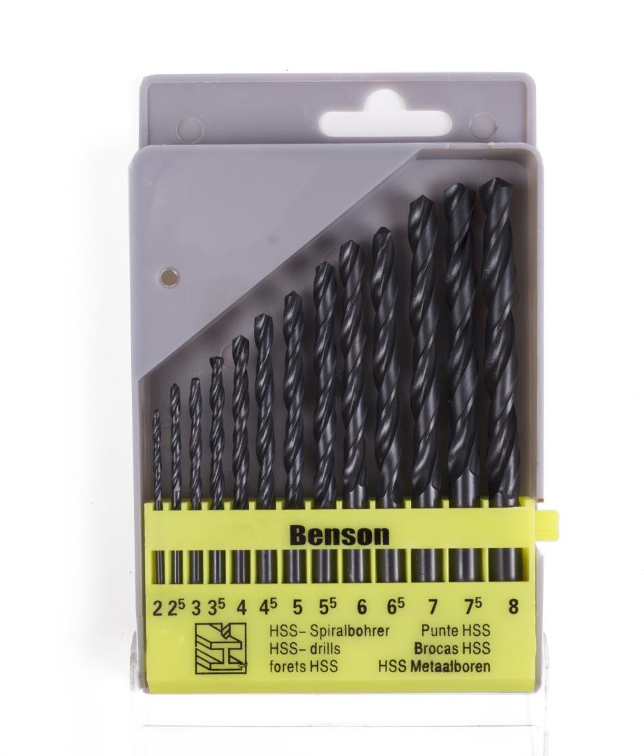 Boorset 13 dlg HSS cassette