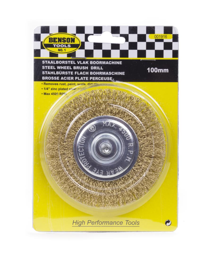 Brosse acier plate perceuse 100 mm